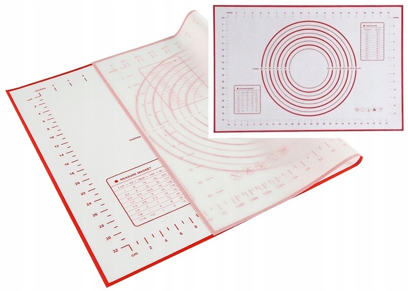 Mata Stolnica Silikonowa Do Pieczenia Wałkowania Wzmacniana Duża Xl 50x40cm