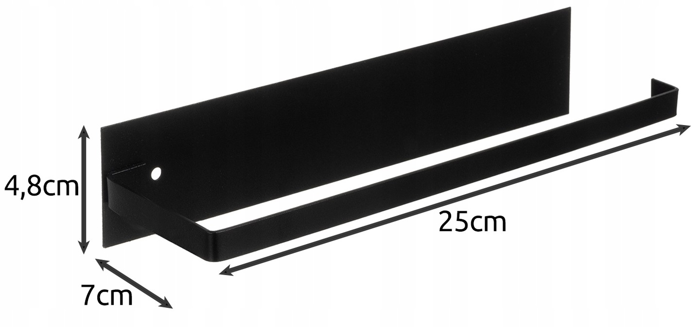 Wieszak Na Ręcznik Papierowy Uchwyt Na Papier Czarny Loft Montaż Taśma