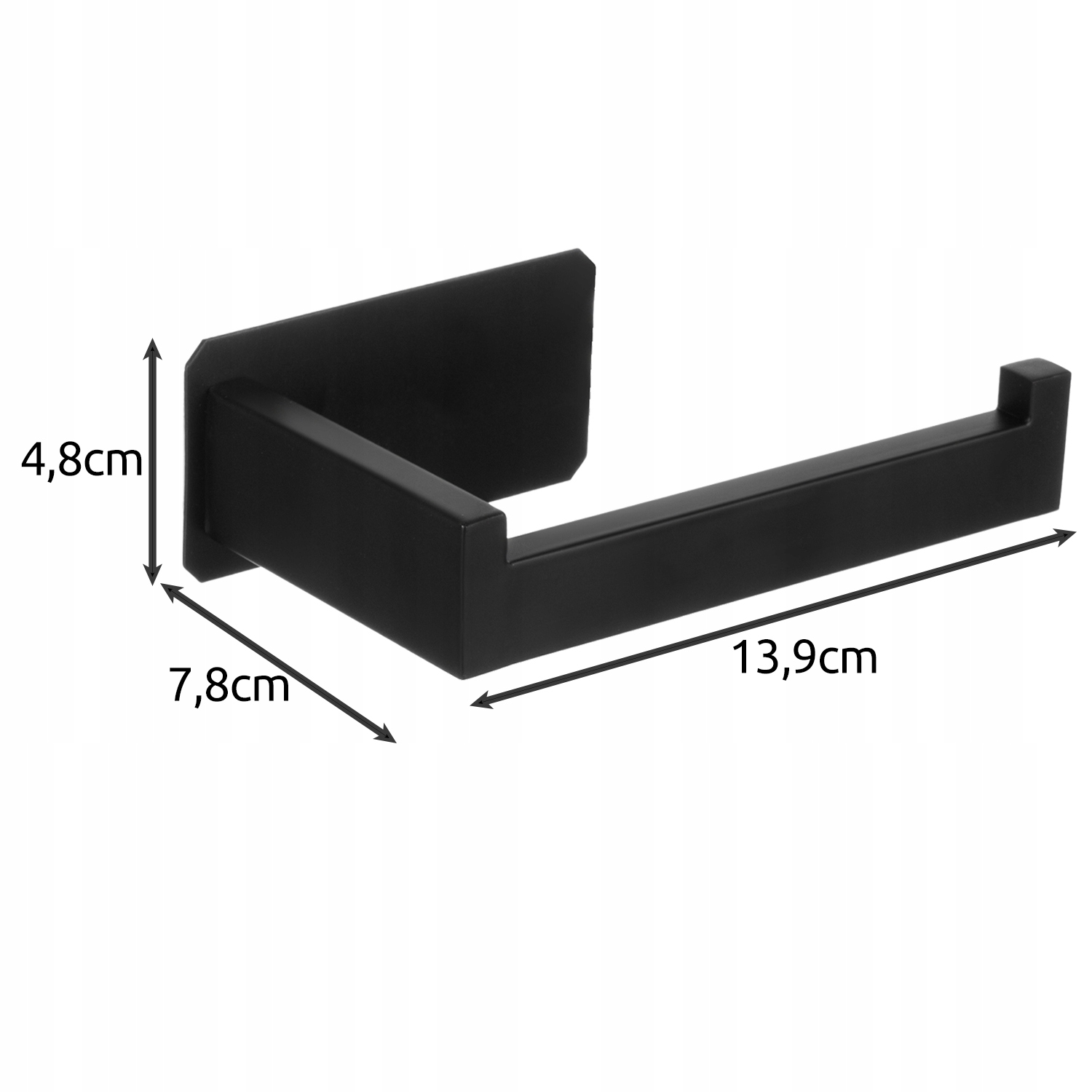 Uchwyt Na Papier Toaletowy Wieszak Wc Na Papier Loft Czarny Wiszący Taśma