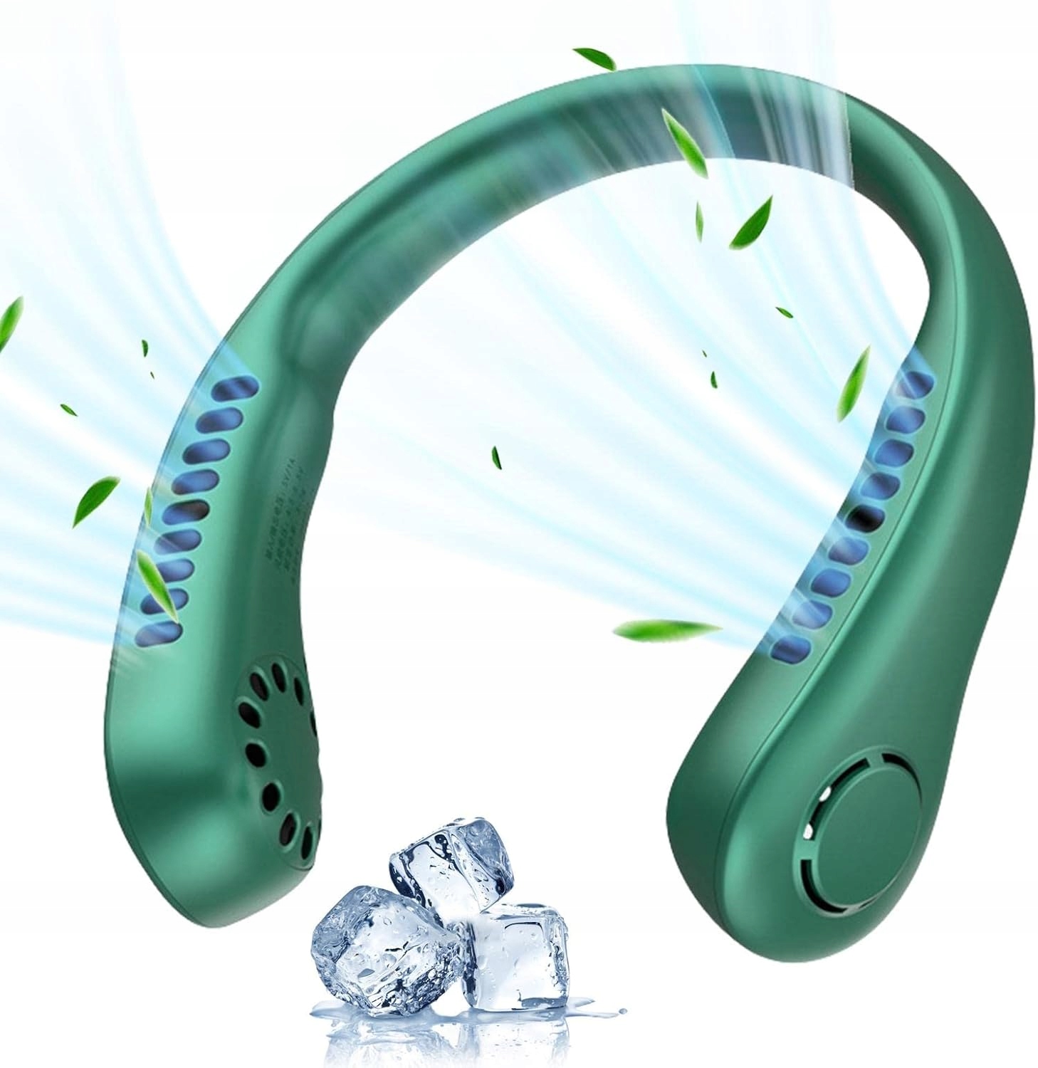 Wentylator Na Szyje Wiatrak Klimatyzator Bezprzewodowy Usb Przenośny Zieleń