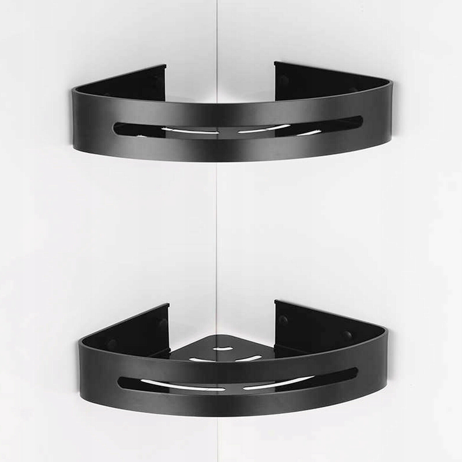 2x Półka Łazienkowa Narożna Pod Prysznic Wisząca Loft Z Haczykami 2 Półki