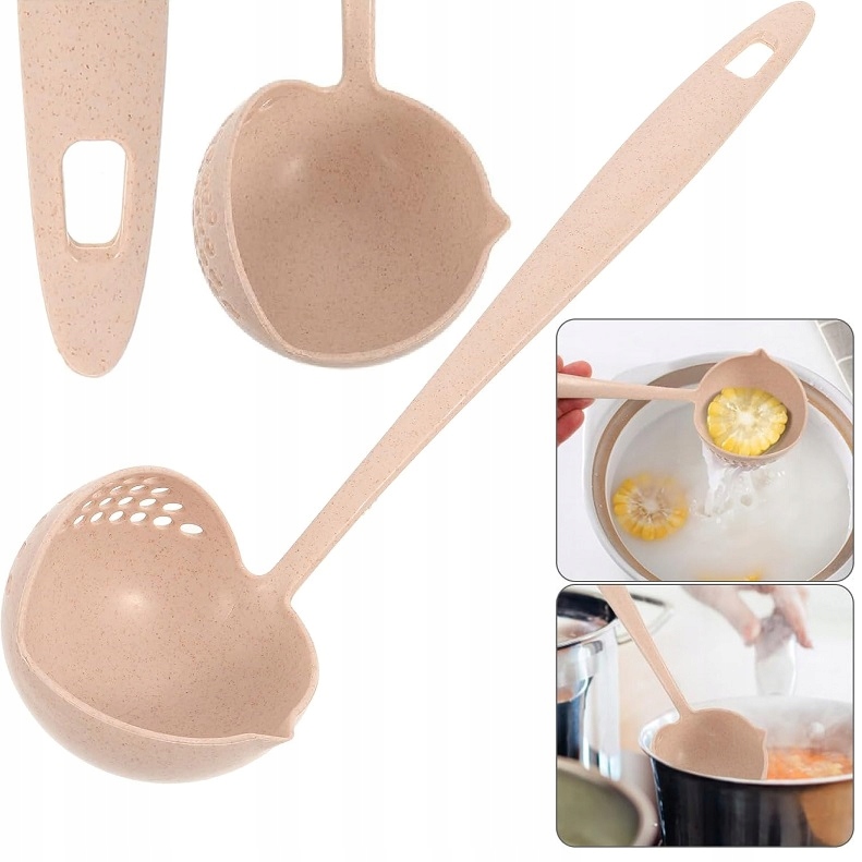 Łyżka Kuchenna Do Zupy Chochla Z Durszlakiem Łopatka Cedzak Sitko Odlewanie