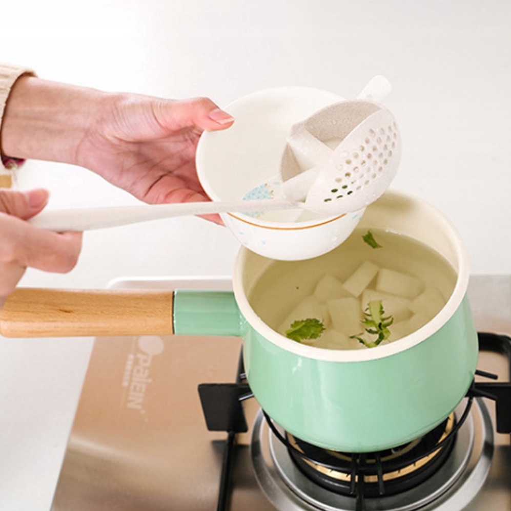 Łyżka Kuchenna Do Zupy Chochla Z Durszlakiem Łopatka Cedzak Sitko Odlewanie