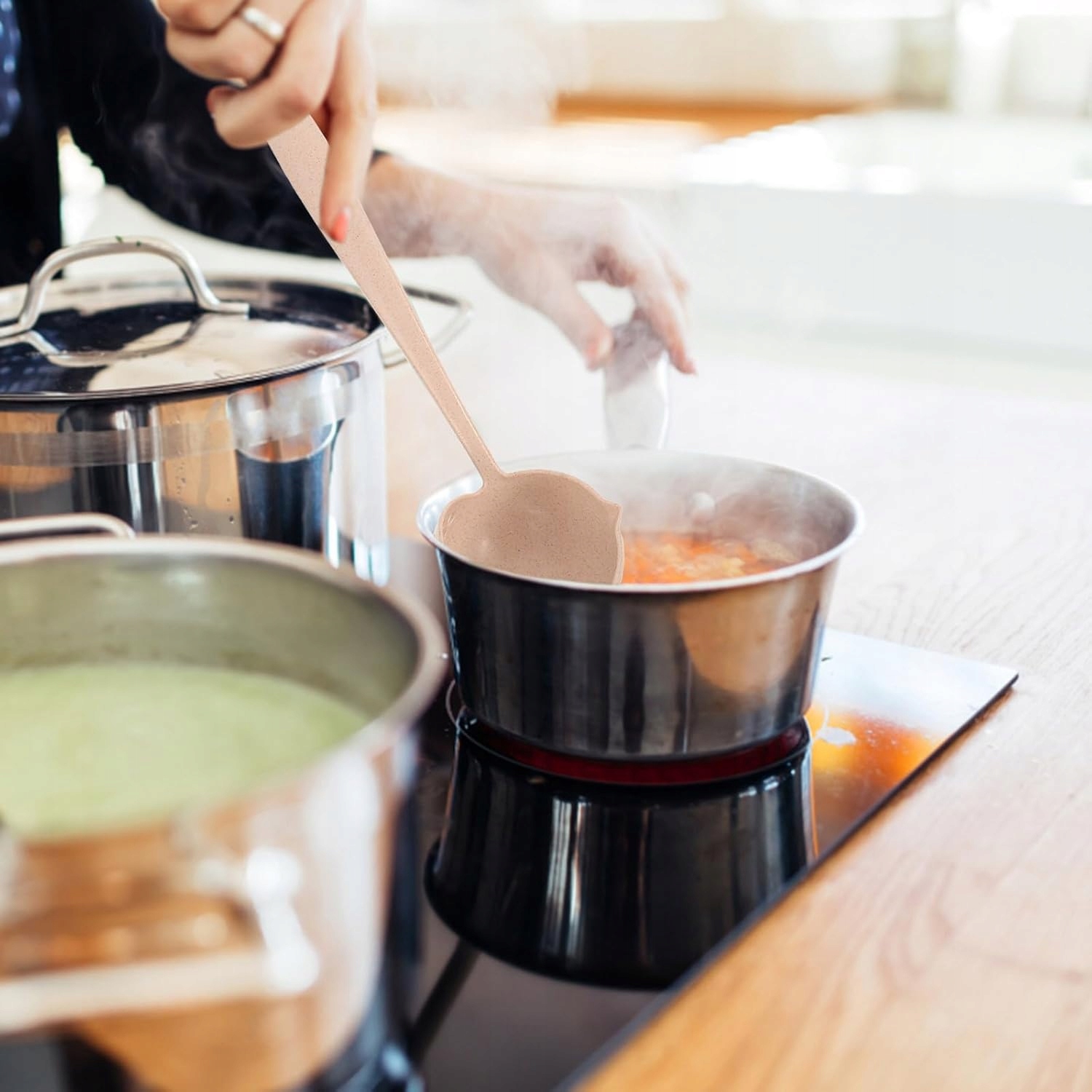 Łyżka Kuchenna Do Zupy Chochla Z Durszlakiem Łopatka Cedzak Sitko Odlewanie