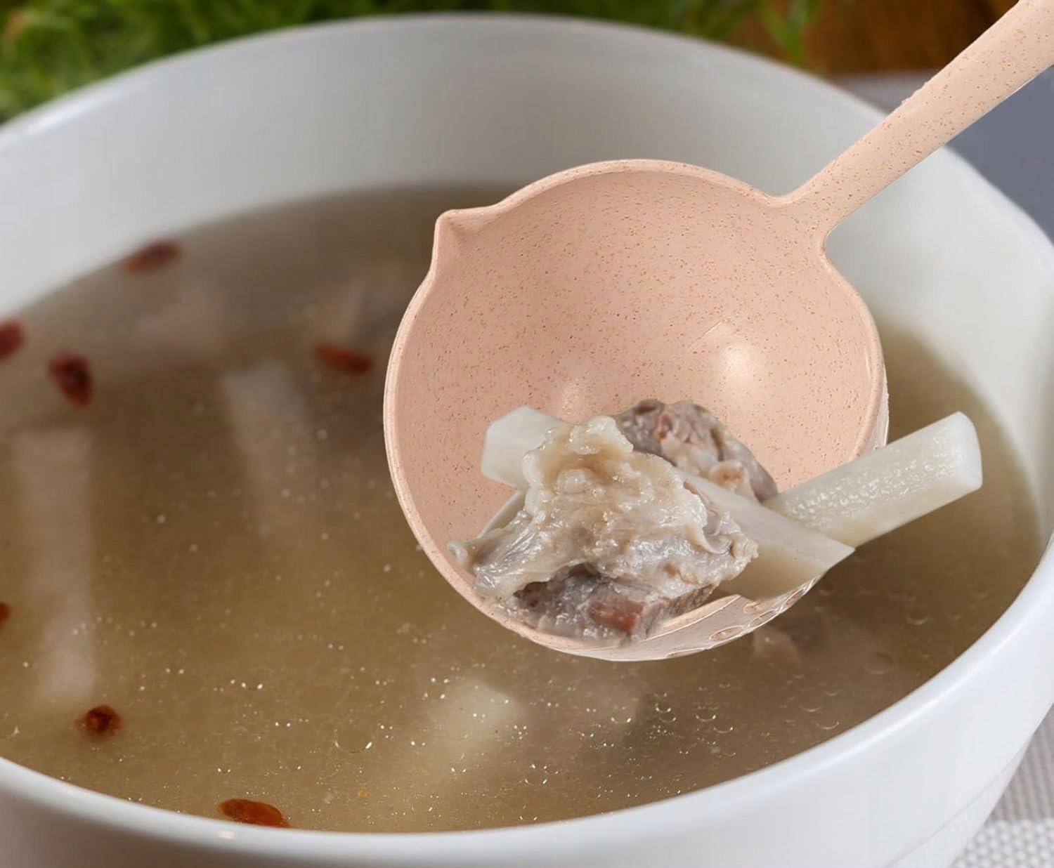 Łyżka Kuchenna Do Zupy Chochla Z Durszlakiem Łopatka Cedzak Sitko Odlewanie