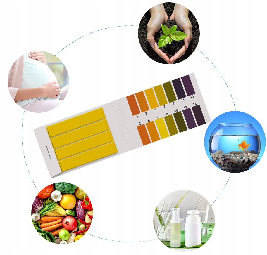 Paski Lakmusowe Papierek Ph 1-14 80 szt Papierki Do Badania Książeczka Test