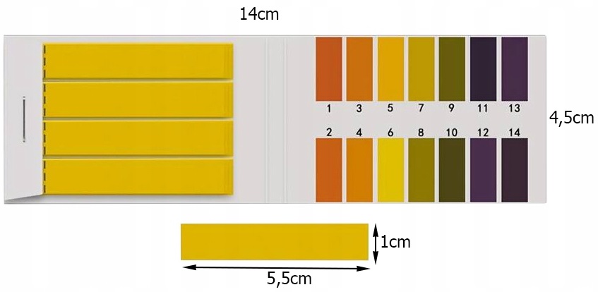 Paski Lakmusowe Papierek Ph 1-14 80 szt Papierki Do Badania Książeczka Test