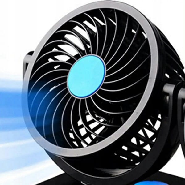 Wentylator Samochodowy Usb Podwójny Wiatrak Biurkowy Dmuchawa Samochodowa
