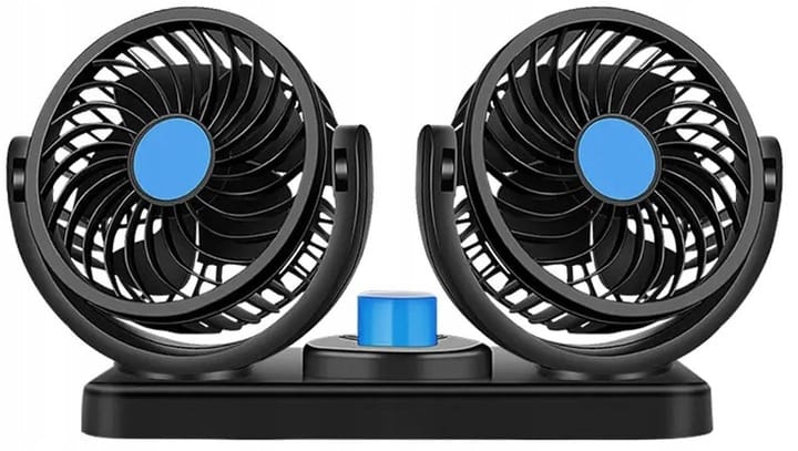 Wentylator Samochodowy Usb Podwójny Wiatrak Biurkowy Dmuchawa Samochodowa