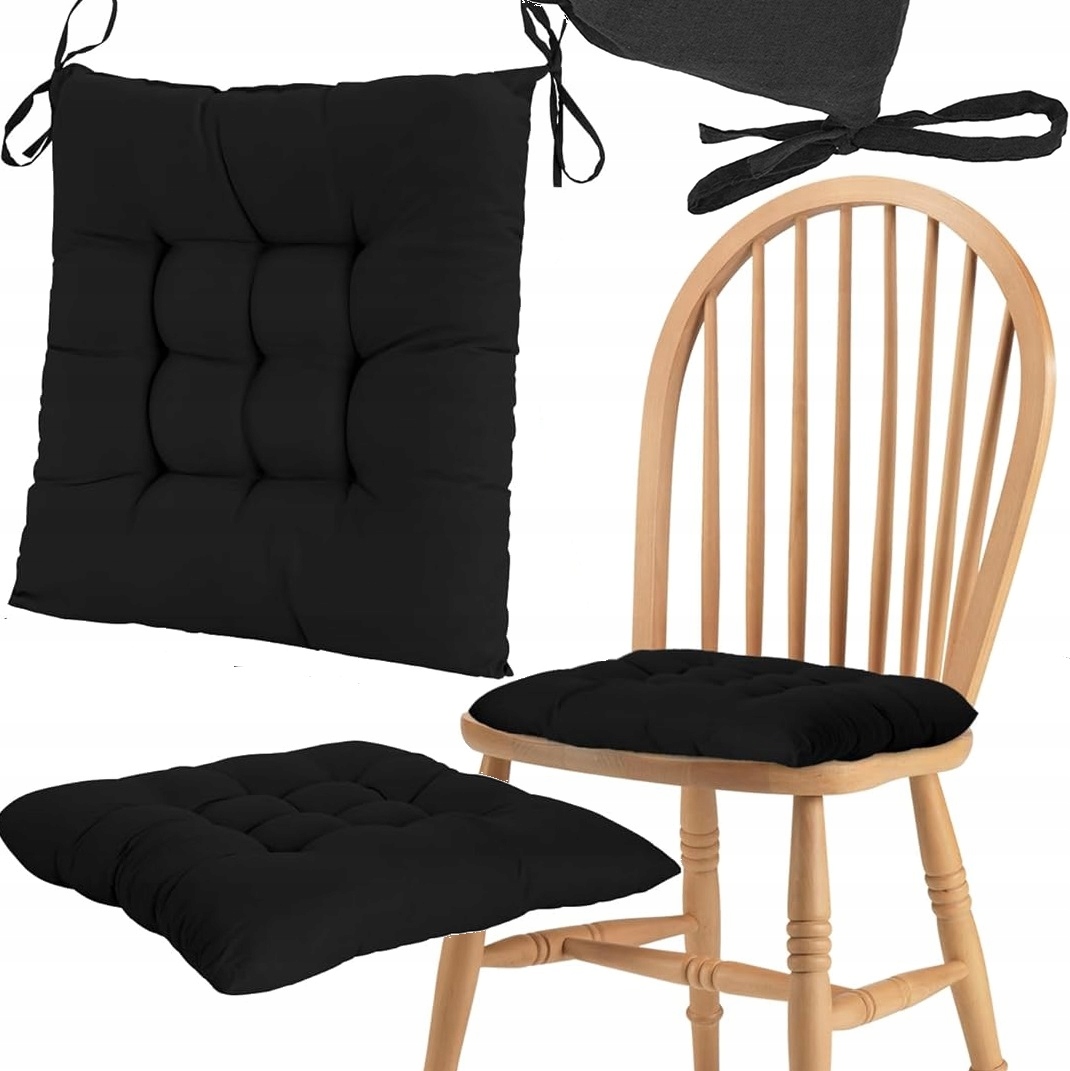 Pikowana Poduszka Ogrodowa Na Fotel Krzesło 40 X 40 cm Wiązana Z Troczkami