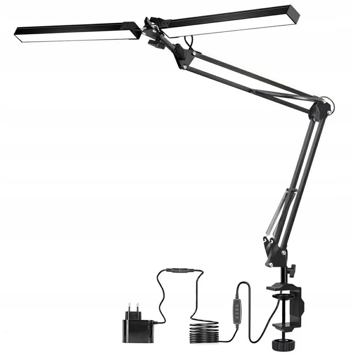 Lampka Na Biurko Led Biurkowa Podwójna Lampa Kreślarska Nocna Regulacja