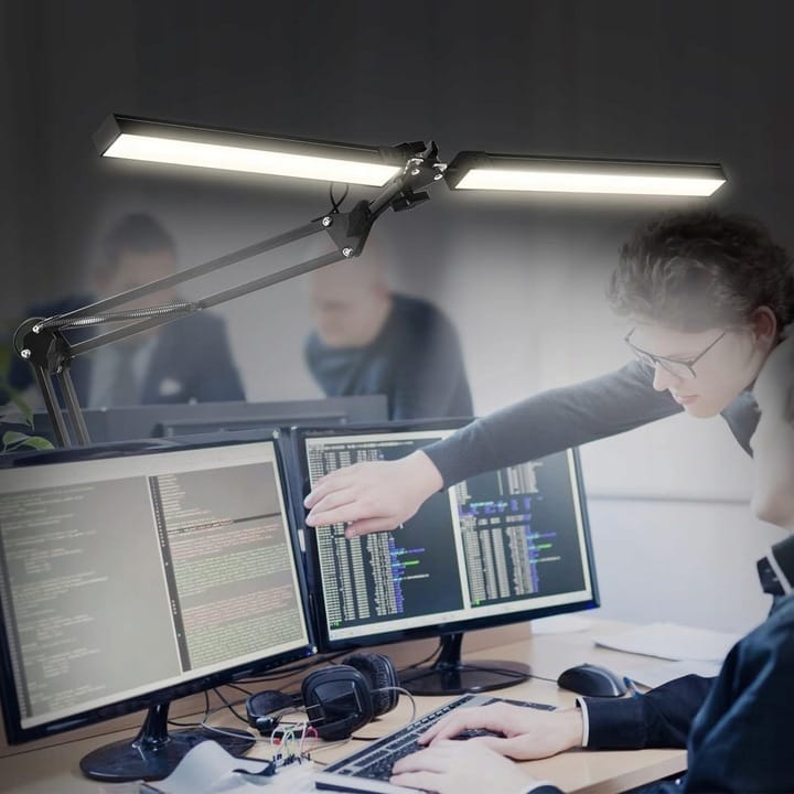 Lampka Na Biurko Led Biurkowa Podwójna Lampa Kreślarska Nocna Regulacja