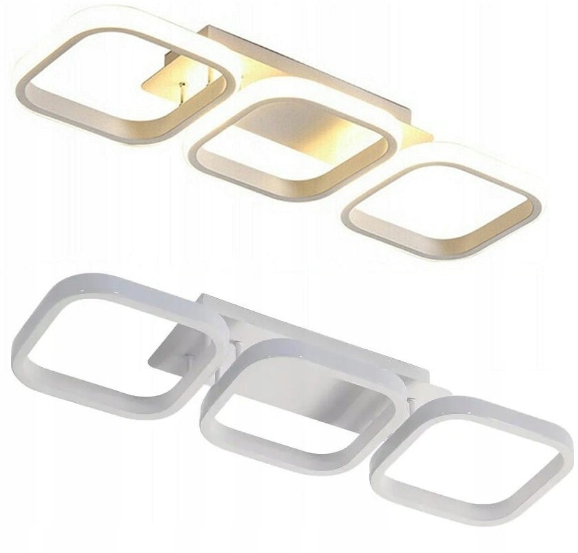 Nowoczesna Lampa Sufitowa Natynkowa Led Żyrandol Ring 33w Plafon Neutralna