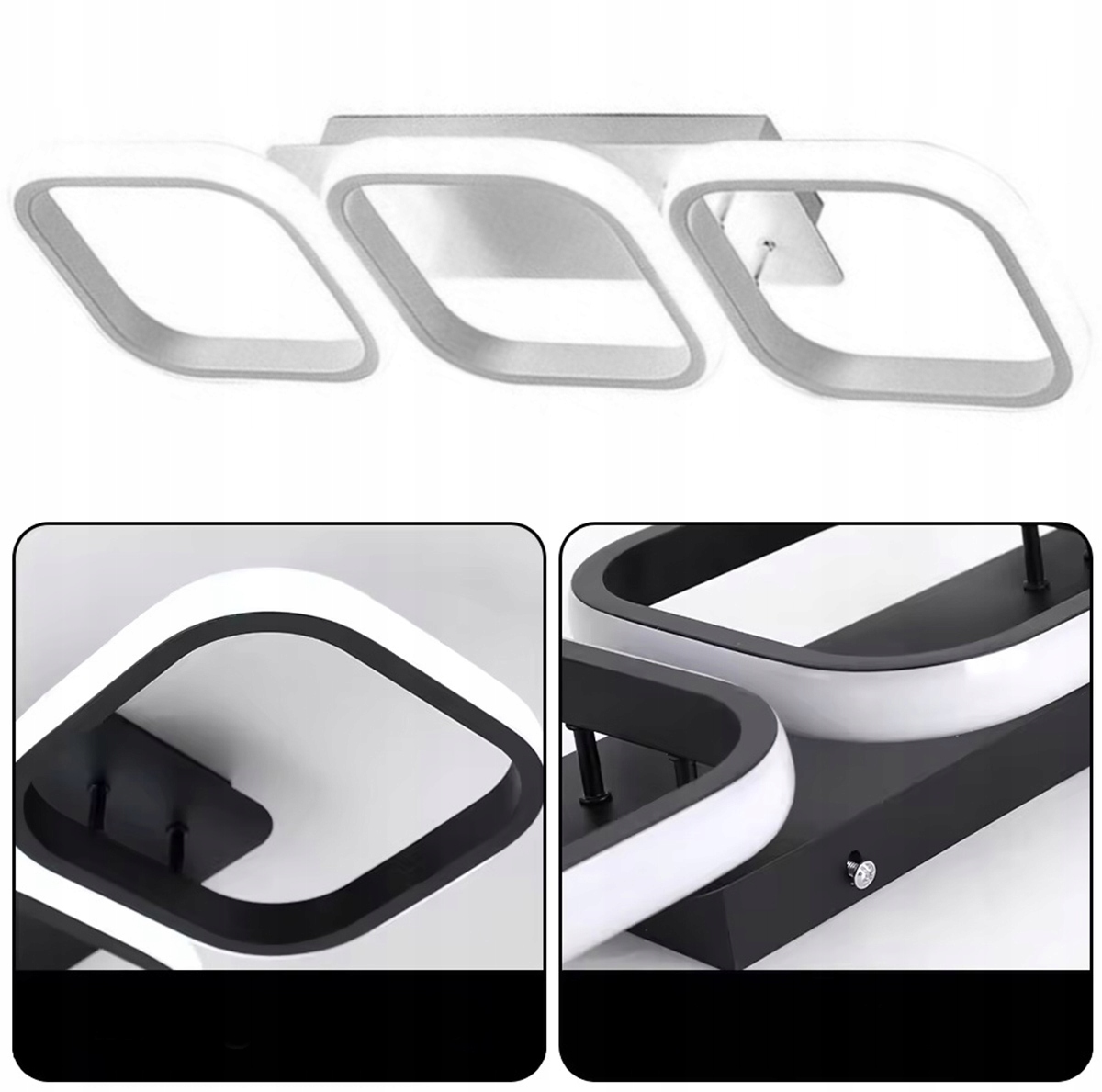 Nowoczesna Lampa Sufitowa Natynkowa Led Żyrandol Ring 33w Plafon Neutralna