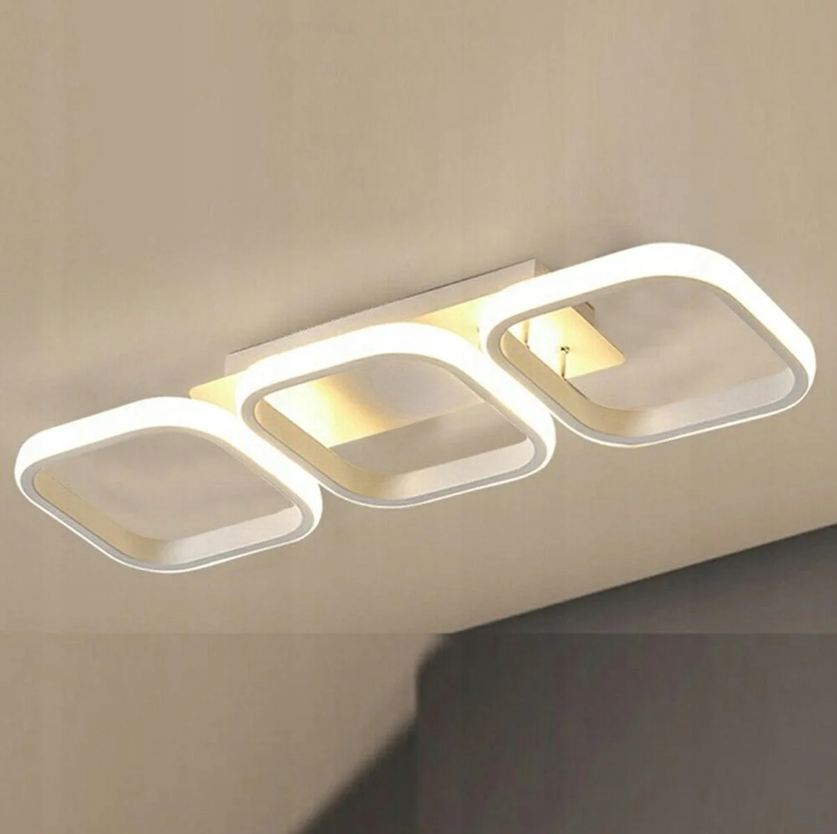 Nowoczesna Lampa Sufitowa Natynkowa Led Żyrandol Ring 33W Plafon Neutralna