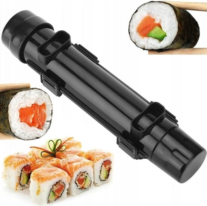 image-6619.jpeg Maszynka Do Robienia Zwijania Sushi Bazooka Roller Forma Tuba Czarna