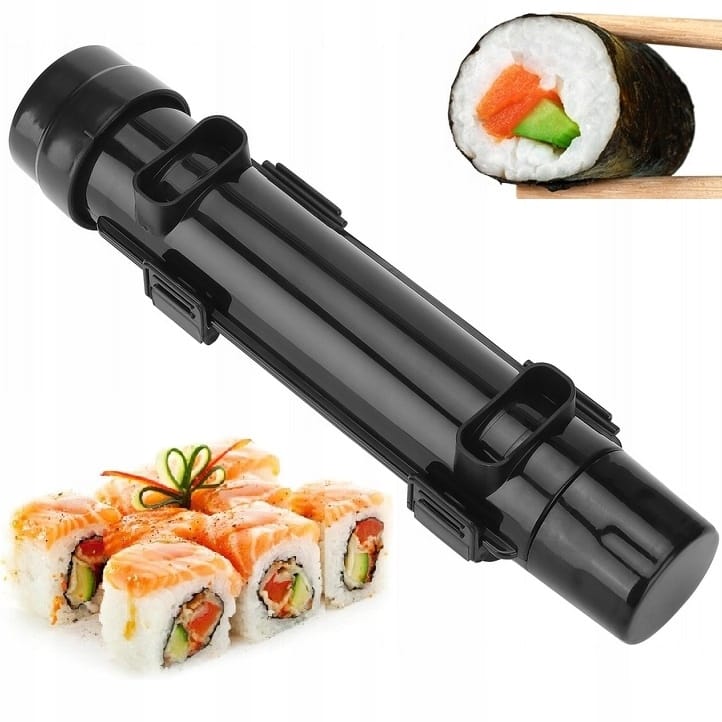 image-6620.jpeg Maszynka Do Robienia Zwijania Sushi Bazooka Roller Forma Tuba Czarna