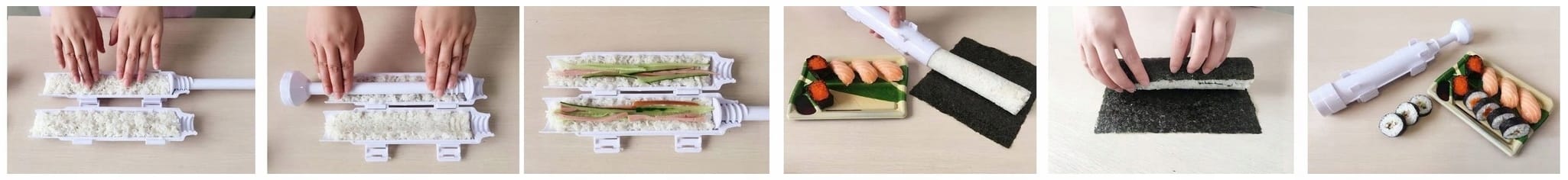 image-6622.jpeg Maszynka Do Robienia Zwijania Sushi Bazooka Roller Forma Tuba Czarna