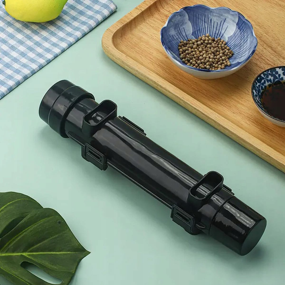 image-6625.jpeg Maszynka Do Robienia Zwijania Sushi Bazooka Roller Forma Tuba Czarna