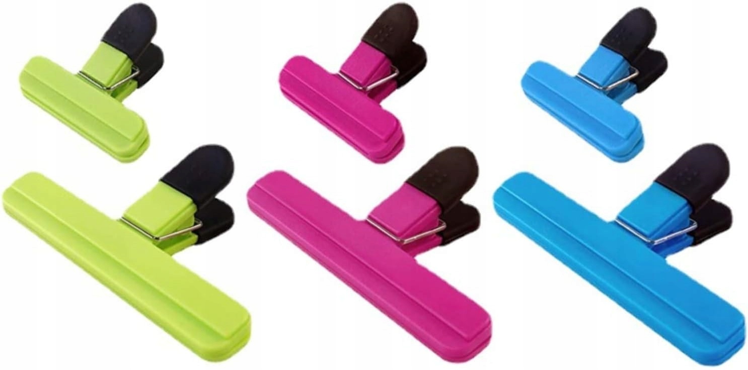 6x Klips Zapinki Do Zamykania Opakowań Woreczków Torebek Żywności Przypraw