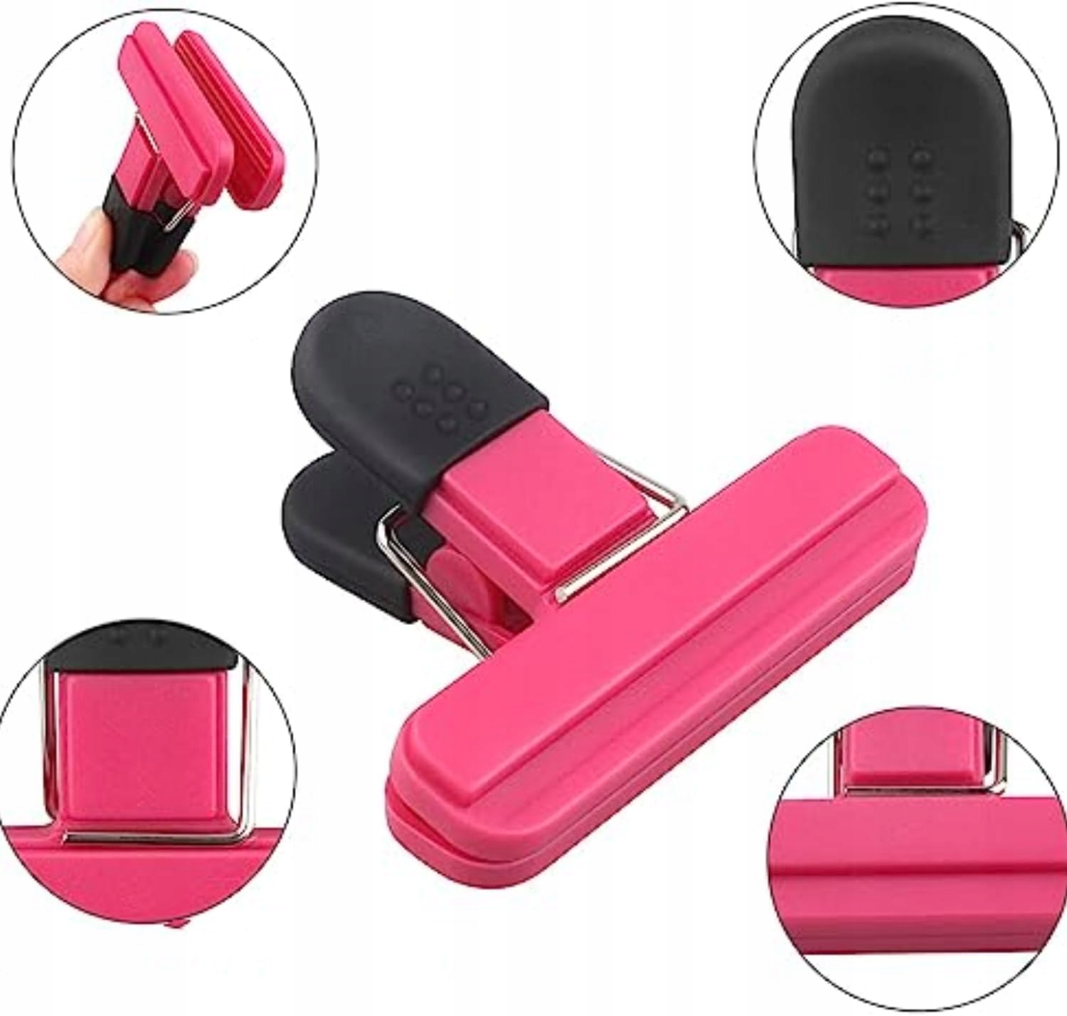 6x Klips Zapinki Do Zamykania Opakowań Woreczków Torebek Żywności Przypraw