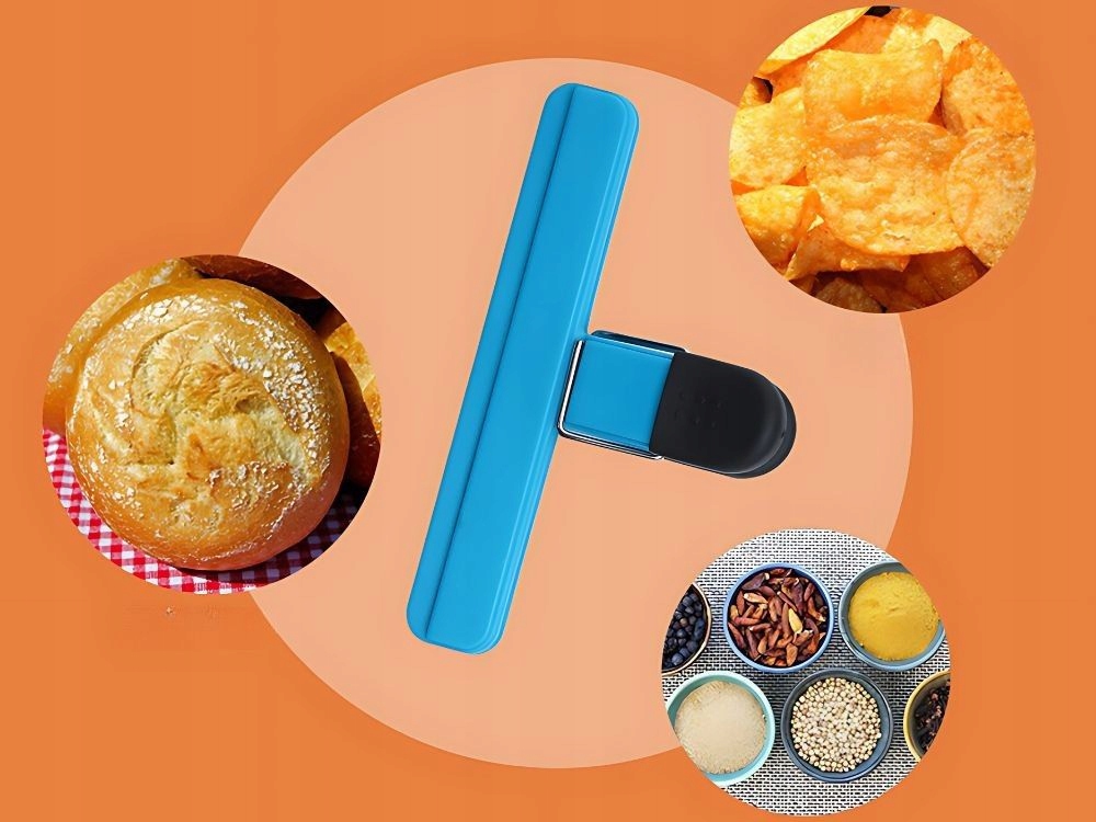 6x Klips Zapinki Do Zamykania Opakowań Woreczków Torebek Żywności Przypraw