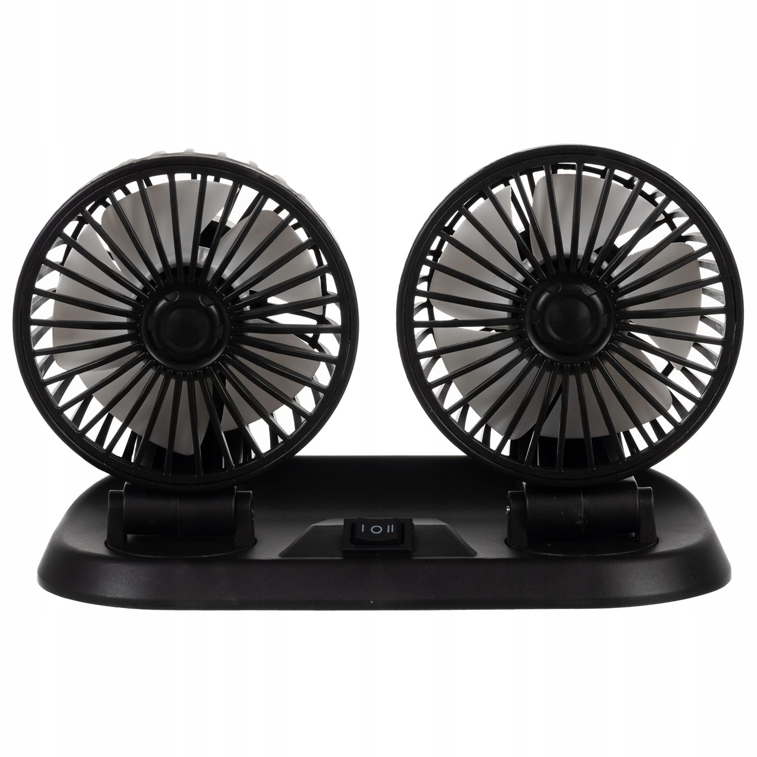 Wentylator Samochodowy Podwójny Wiatrak Pod Zapalniczkę Regulacja 360st 12v