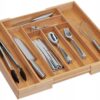 Organizer Wkład Do Szuflady Kuchennej 50 Pojemnik Na Sztućce Rozsuwany Xxl