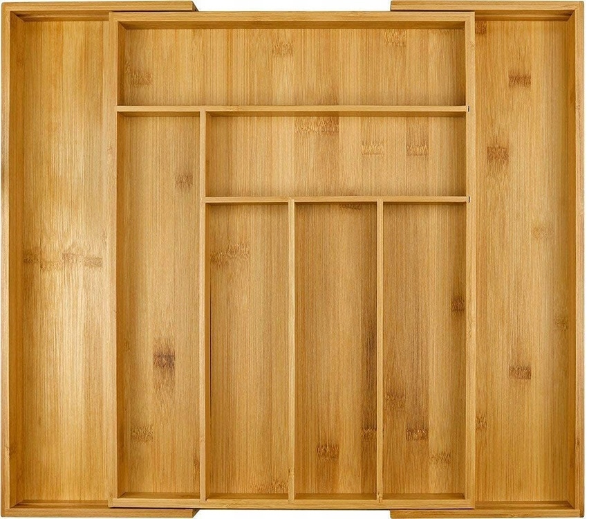 Organizer Wkład Do Szuflady Kuchennej 50 Pojemnik Na Sztućce Rozsuwany Xxl