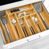 Organizer Wkład Do Szuflady Kuchennej 50 Pojemnik Na Sztućce Rozsuwany Xxl