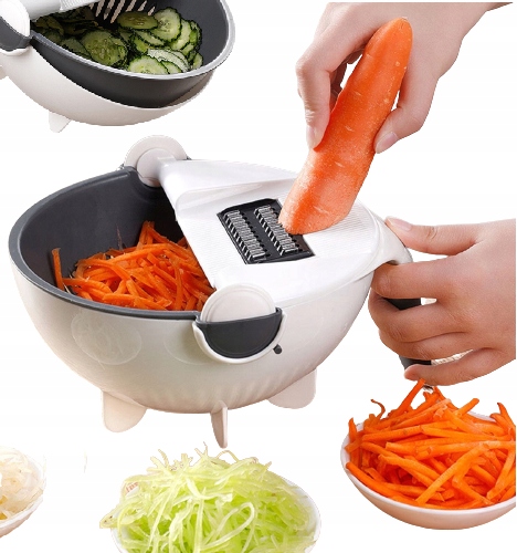 Krajalnica Szatkownica Do Warzyw Z Miską Tarka Cedzak Misa Wielofunkcyjna