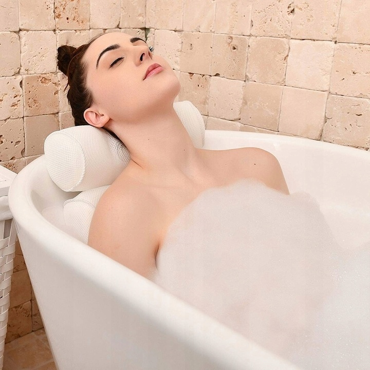 Wodoodporna Poduszka Do Wanny Kąpieli Relaksacyjna Zagłówek Spa Podkładka
