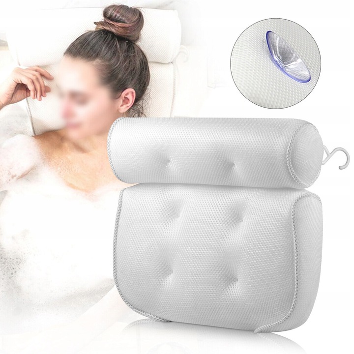 Wodoodporna Poduszka Do Wanny Kąpieli Relaksacyjna Zagłówek Spa Podkładka