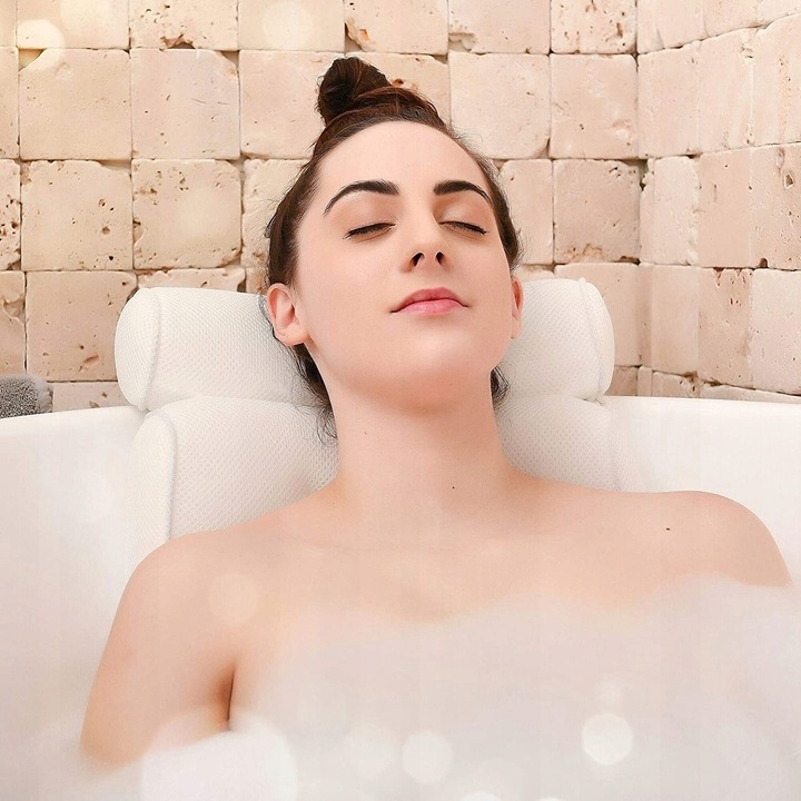 Wodoodporna Poduszka Do Wanny Kąpieli Relaksacyjna Zagłówek Spa Podkładka