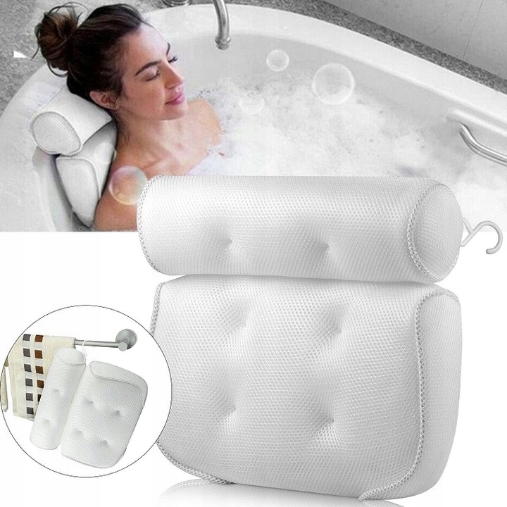Wodoodporna Poduszka Do Wanny Kąpieli Relaksacyjna Zagłówek Spa Podkładka
