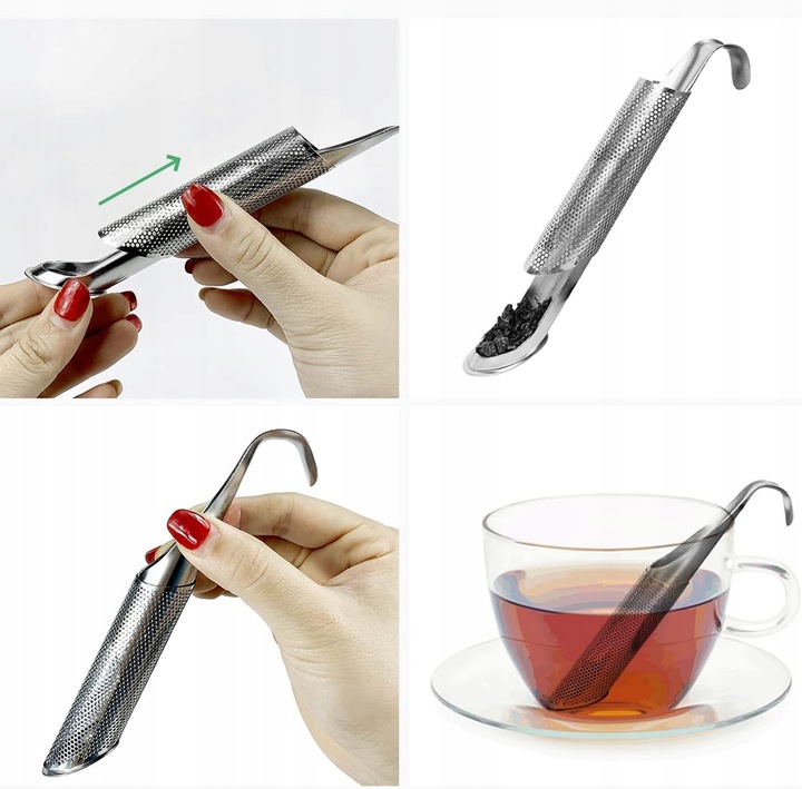 Zaparzacz Do Herbaty I Ziół Sitko Do Szklanki Z Uchwytem Stal Nierdzewna