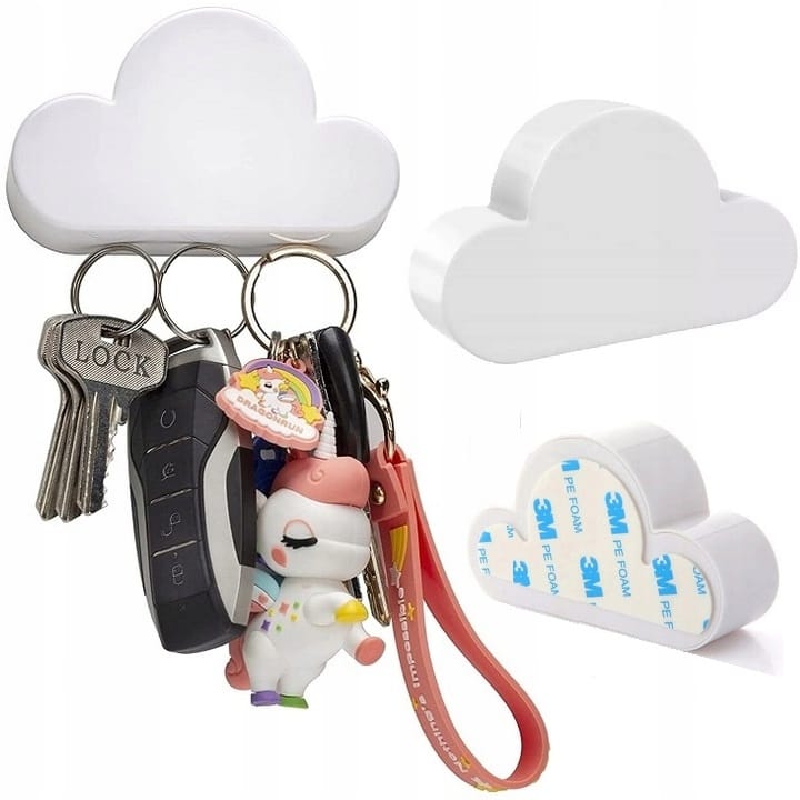 Magnetyczny Uchwyt Ścienny Na Klucze Magnetyczna Chmurka Montaż Naklejana