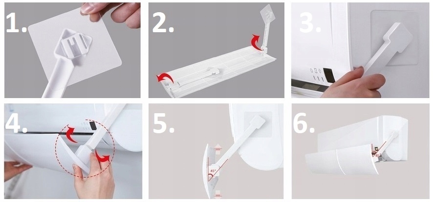 Owiewka Panel Osłona Do Klimatyzacji Regulowana Deflektor Klimy Regulowana