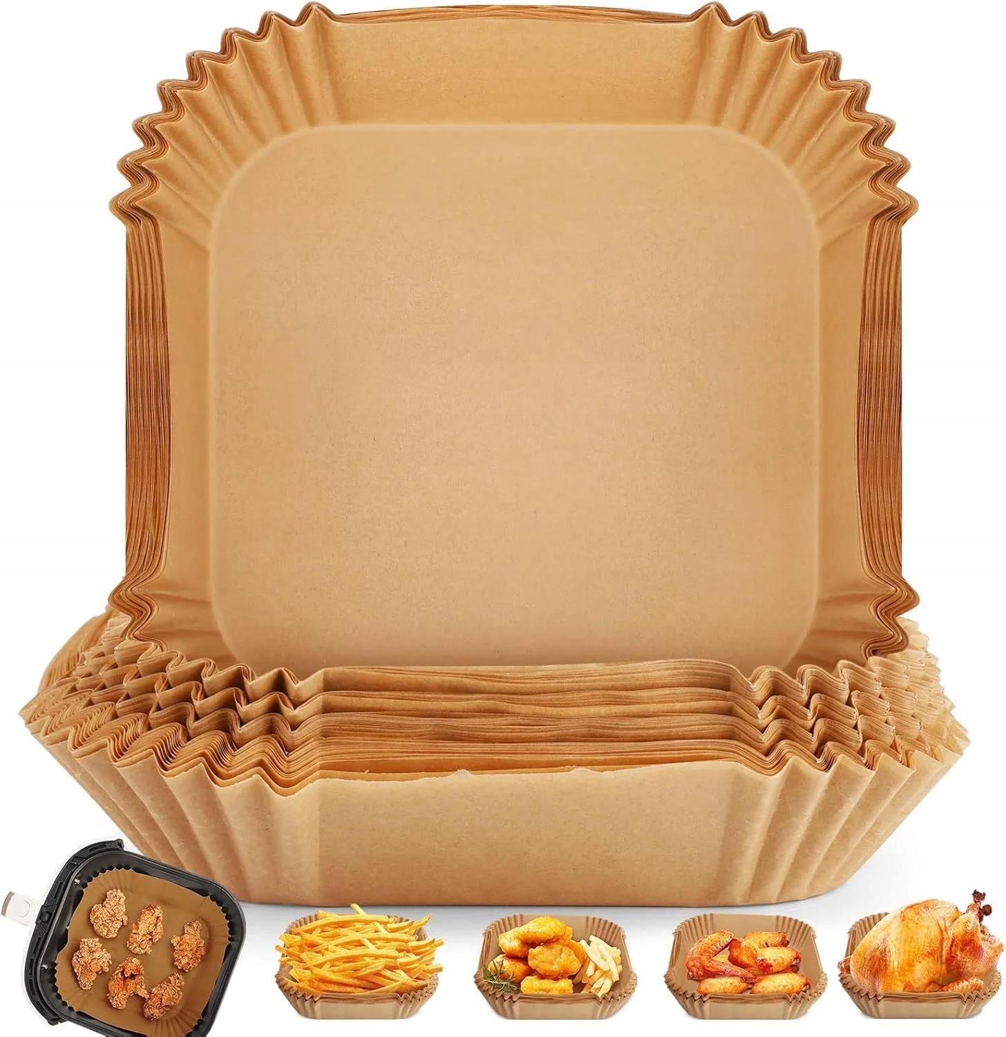 Wkład Papierowy Do Frytkownicy Air Fryer Wkłady Papierowe 16 cm 100szt