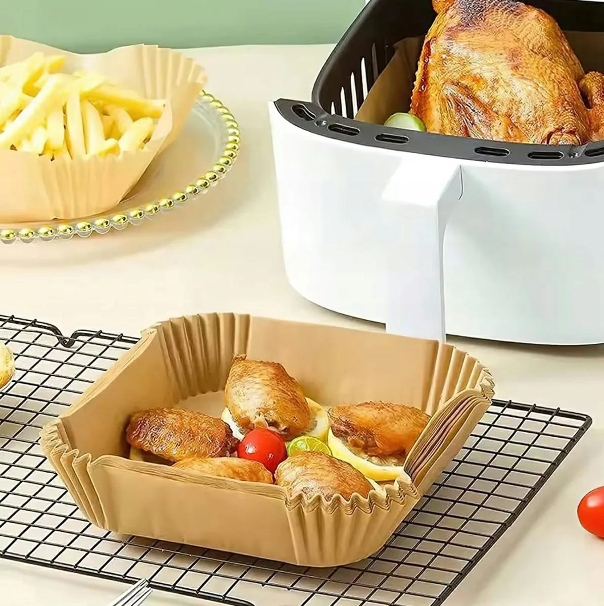 Wkład Papierowy Do Frytkownicy Air Fryer Wkłady Papierowe 16 cm 100szt