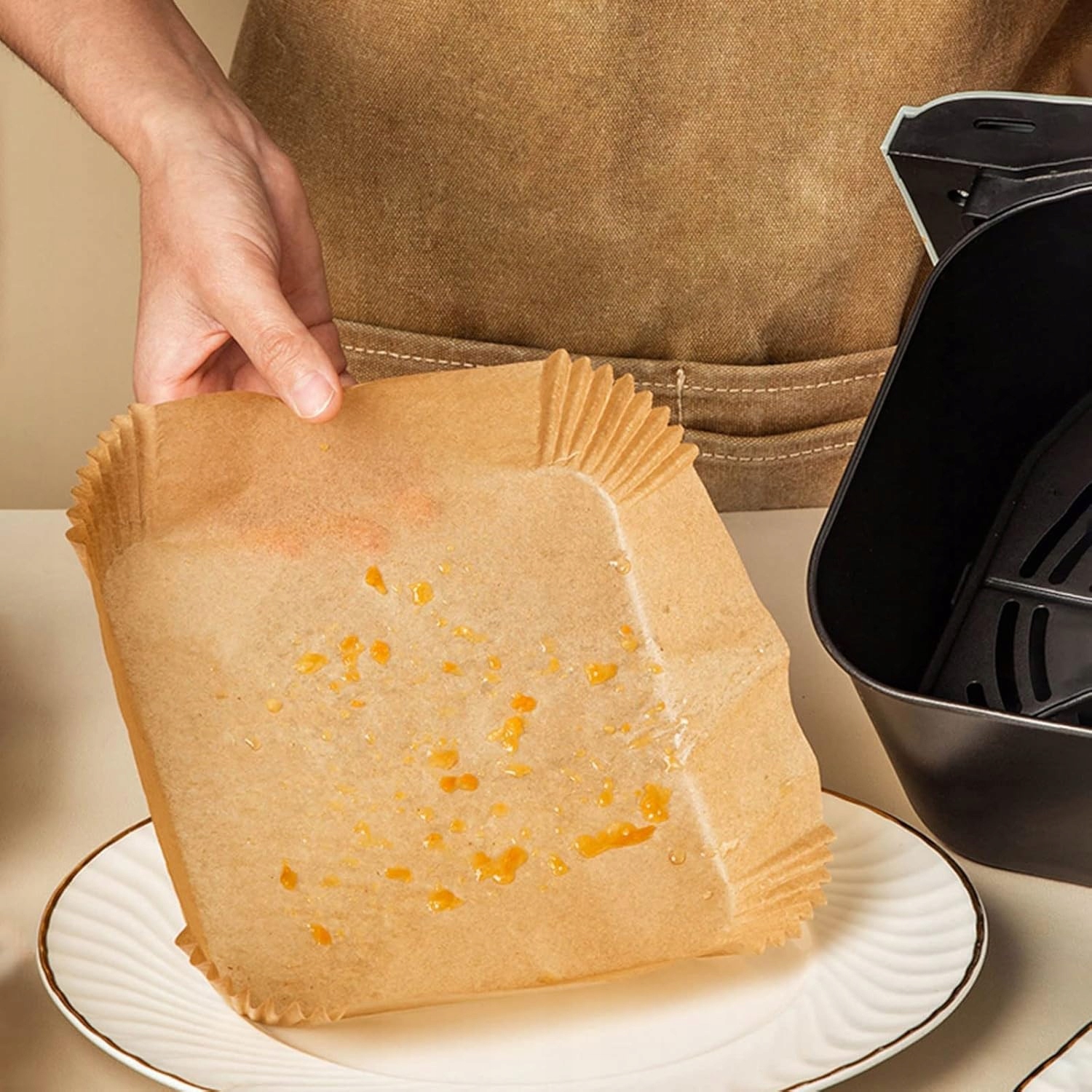 Wkład Papierowy Do Frytkownicy Beztłuszczowej 150 Szt. Wkłady Do Airfryer