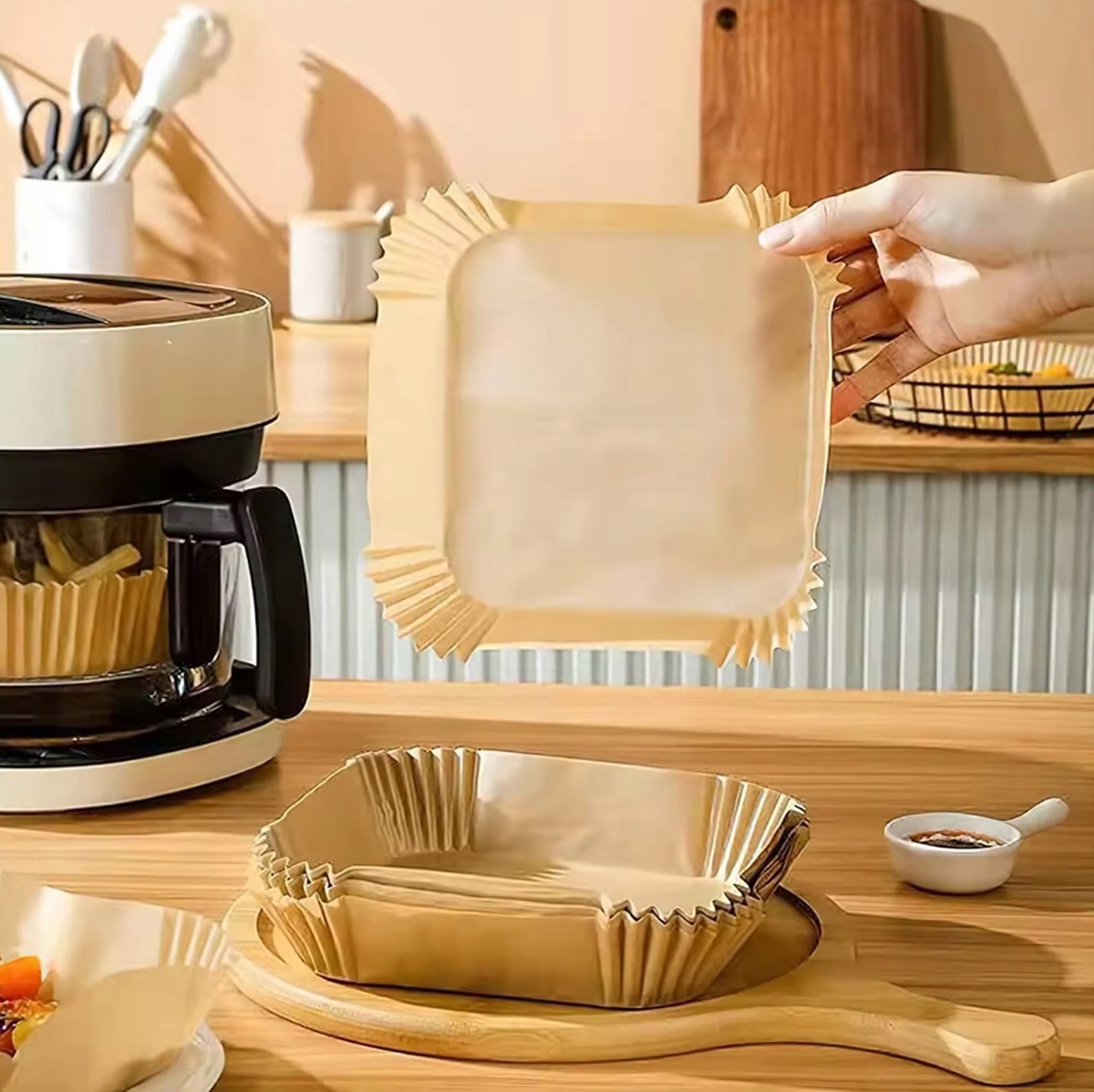 Wkład Papierowy Do Frytkownicy Beztłuszczowej 150 Szt. Wkłady Do Airfryer