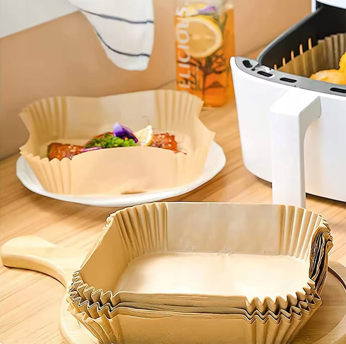 Wkład Papierowy Do Frytkownicy Beztłuszczowej 150 Szt. Wkłady Do Airfryer