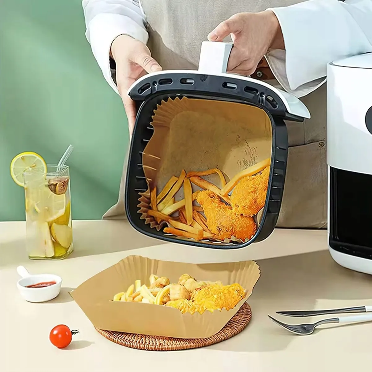 Wkład Papierowy Do Frytkownicy Air Fryer Wkłady Papierowe 16 cm 100szt