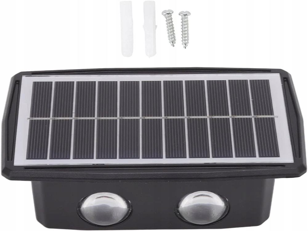 Lampa Elewacyjna Ścienna Solarna Led Kinkiet Czujnik Zmierzchu Góra Dół
