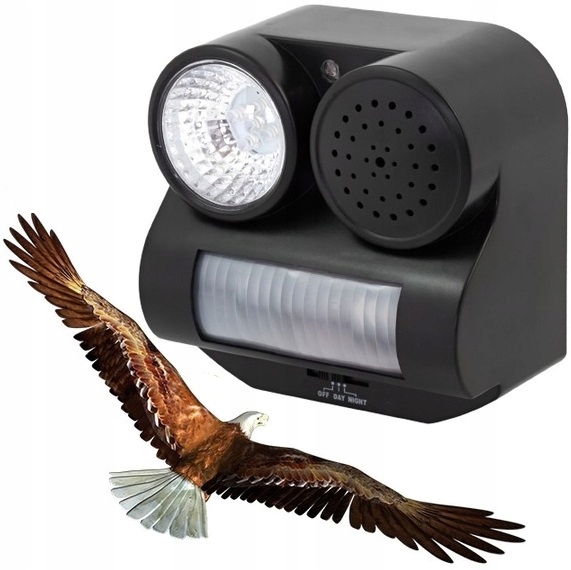 Dźwiękowy Odstraszacz Ptaków Gołębi Pułapka Na Ptaki Gołębie Wróble Czujnik