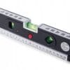 Poziomica Laserowa Z Metrówką 250 cm Czerwony Laser 3 Libele Miarka Baterie