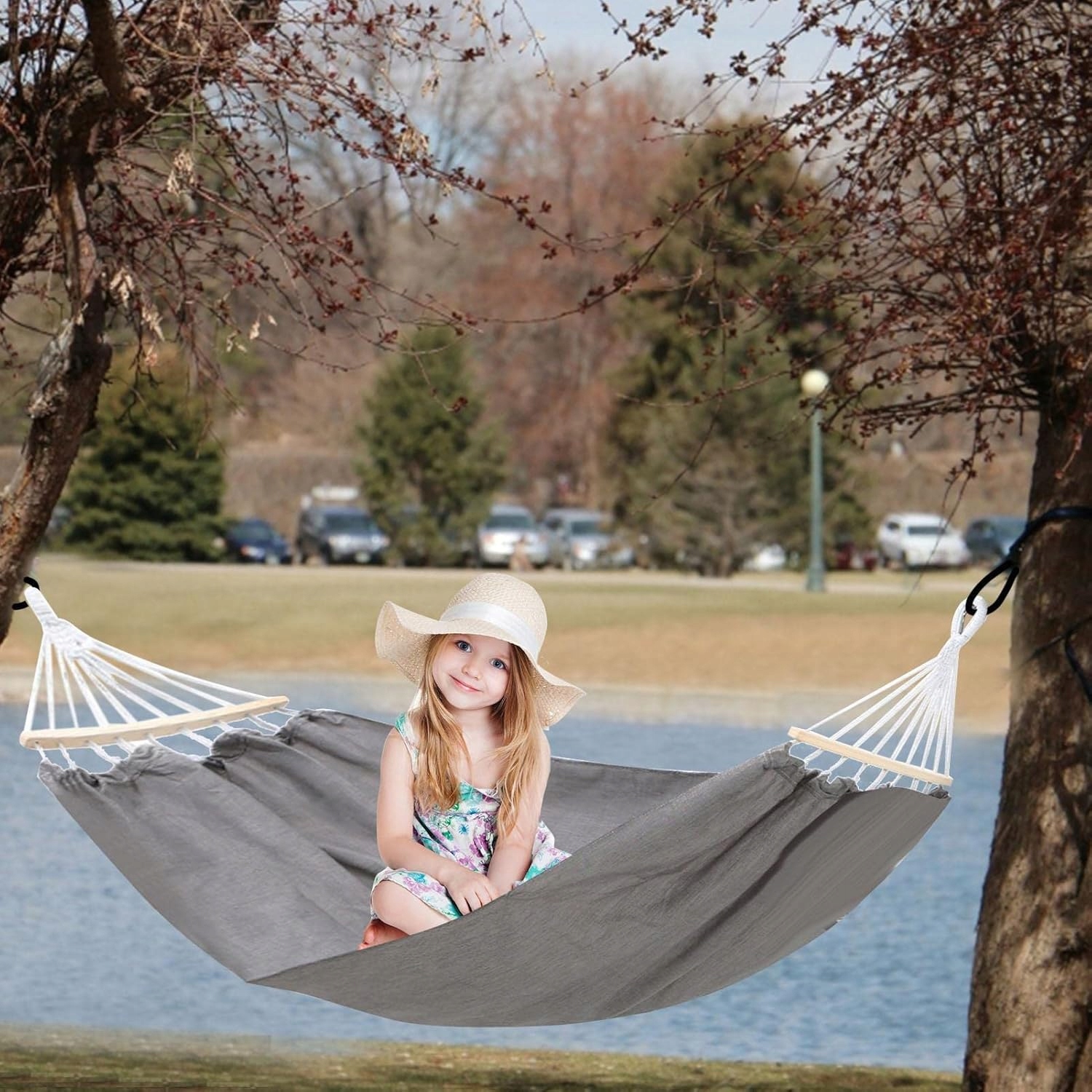 Xxl Hamak Ogrodowy Wiszący Dwuosobowy Bujak Mocny Duży Pokrowiec Z Linkami