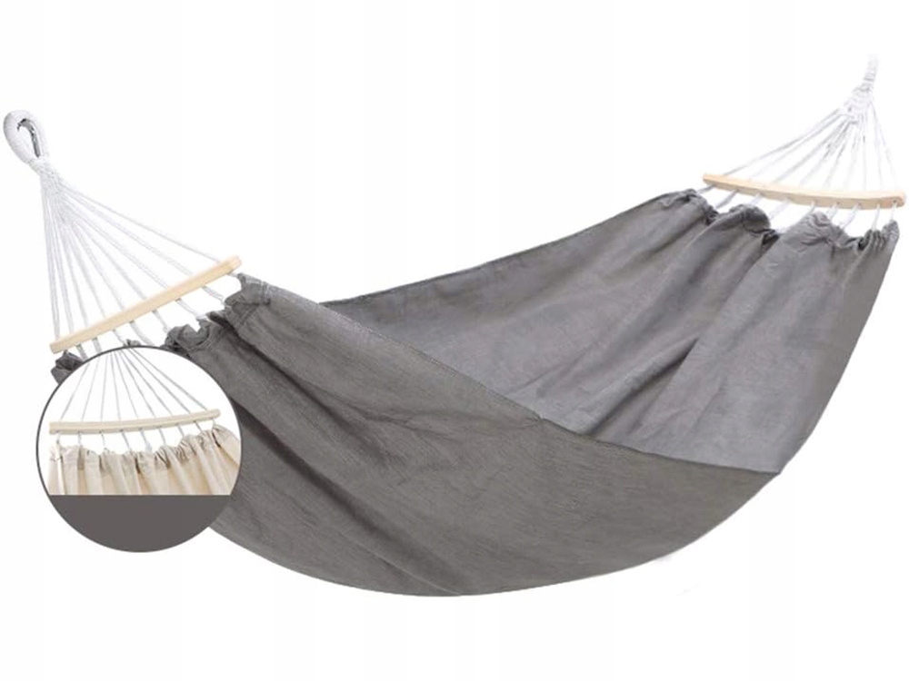 Xxl Hamak Ogrodowy Wiszący Dwuosobowy Bujak Mocny Duży Pokrowiec Z Linkami