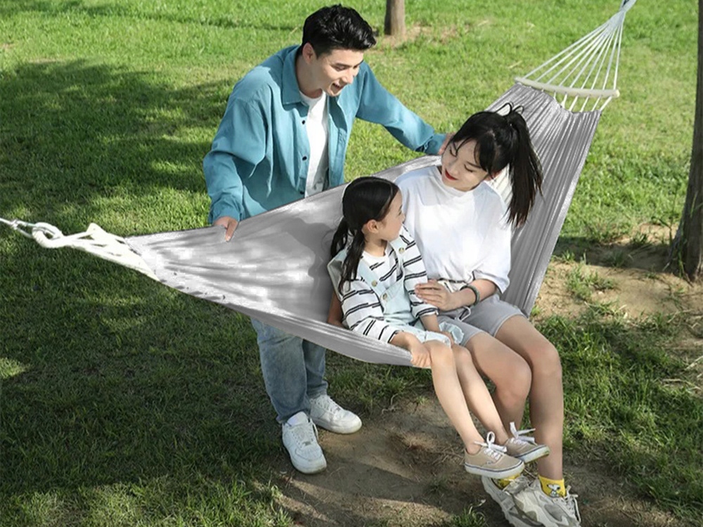 Xxl Hamak Ogrodowy Wiszący Dwuosobowy Bujak Mocny Duży Pokrowiec Z Linkami